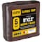 Core Tarps Heavy Duty Tarp, 12 ft L x 0.5 mm H x 9 ft W, 5 Mil, Brown/Black, Polyethylene CT-502-9X12 - alternate 1